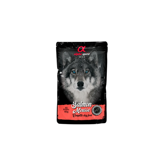 ALPHA SPIRIT Mousse de Salmón 85 g / 300 g para perros