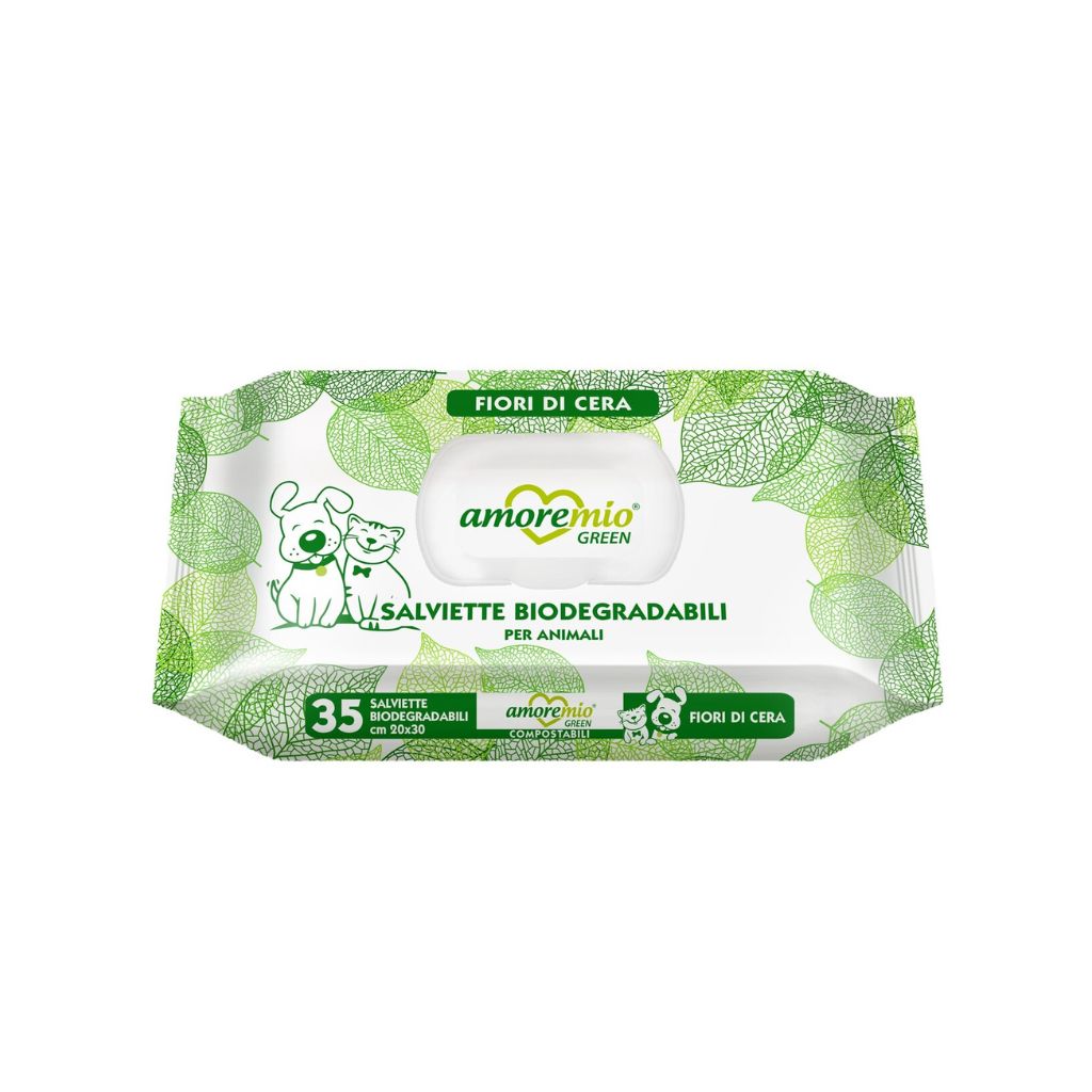 AMOREMIO Toallitas Húmedas Biodegradables Flor de Cera 35 Uds