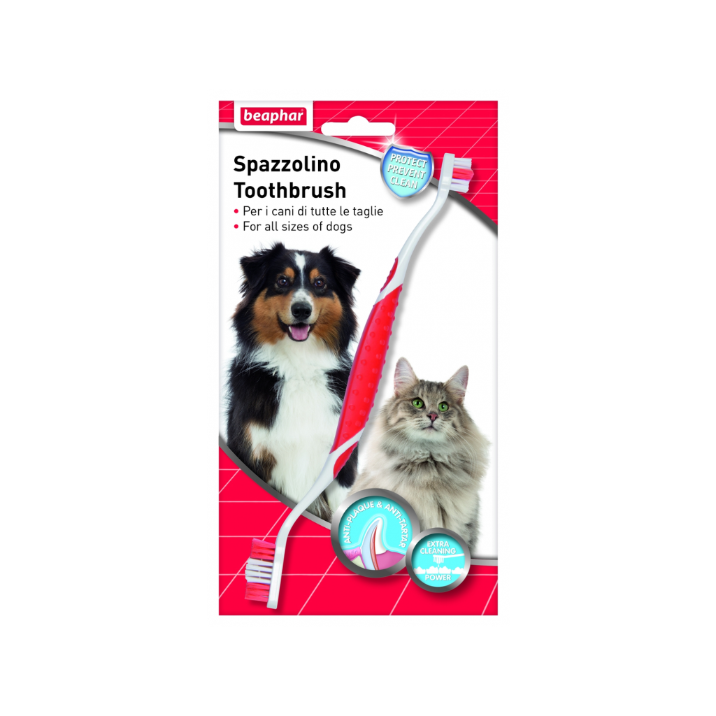 BEAPHAR Cepillo Dental Doble Cabezal