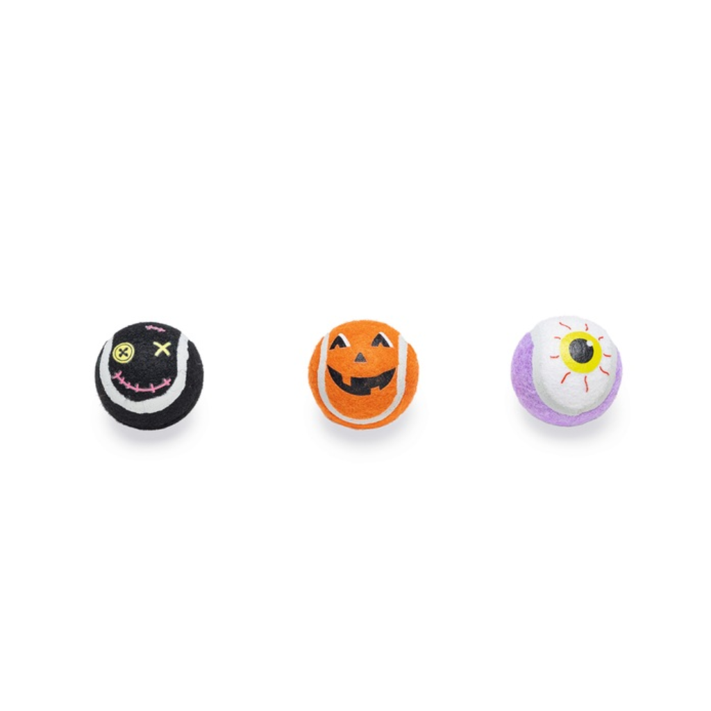 BEEZTEES Surtido de Pelotas Tenis Halloween 3 uds para gatos