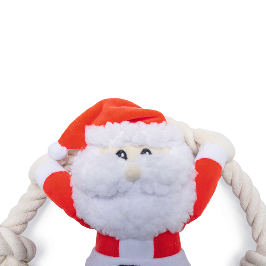 BEEZTEES Peluche Santa con Cuerda para perros