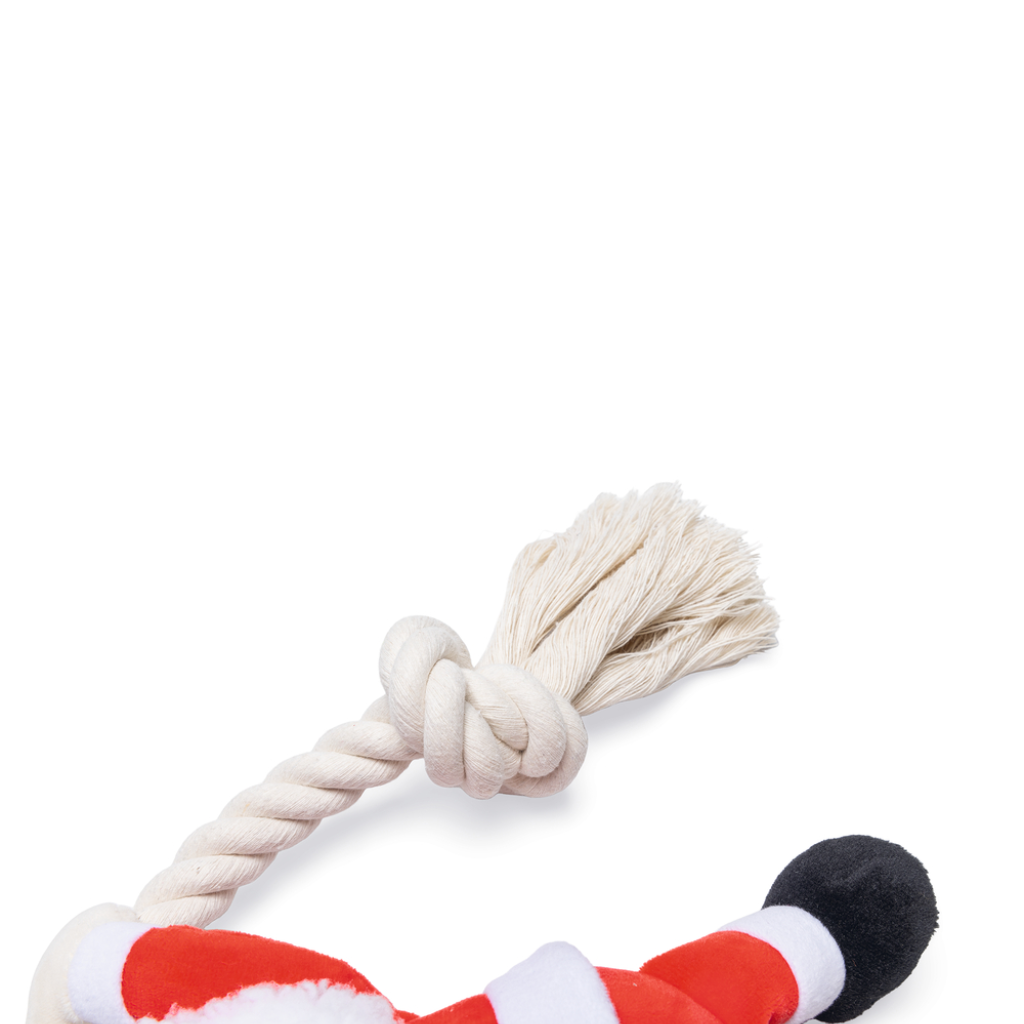 BEEZTEES Peluche Santa con Cuerda para perros