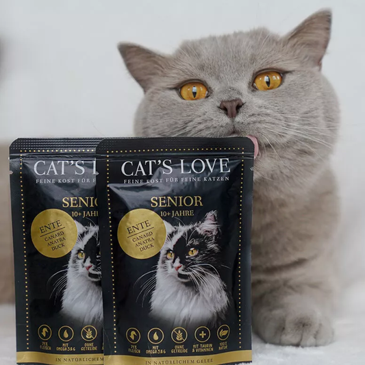 CAT´S LOVE Senior Pato 85 g para gatos