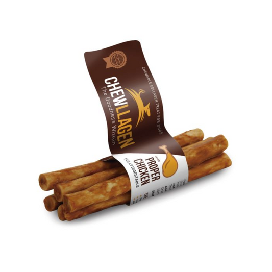 CHEWLLAGEN Colágeno Pollo Mini Rolls 12.5 cm 5 uds para perros