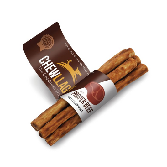 CHEWLLAGEN Colágeno Ternera Mini Rolls 12.5 cm 5 uds para perros