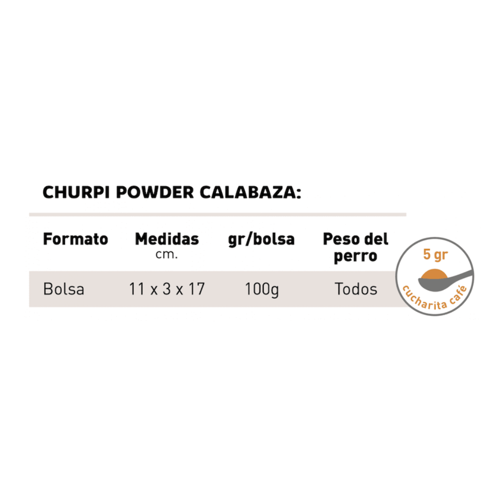 CHURPI Powder con Calabaza 100 g