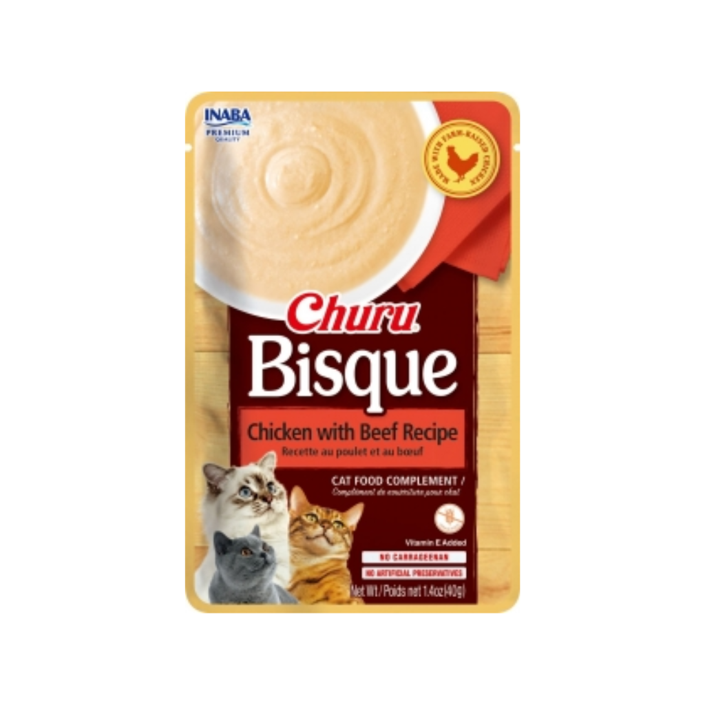 CHURU Bisque Pollo y Ternera 40 g para gatos