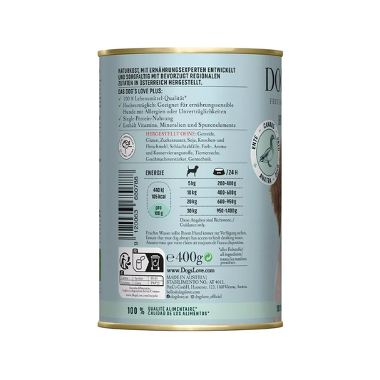 DOG´S LOVE Adulto Hipoalergénico Pato 400 g para perros