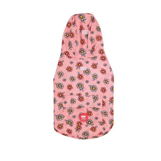 DUKIER Chubasquero Flower Power para perros