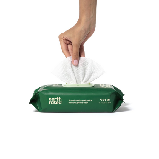 EARTH RATED Toallitas Lavanda 100 uds para perros