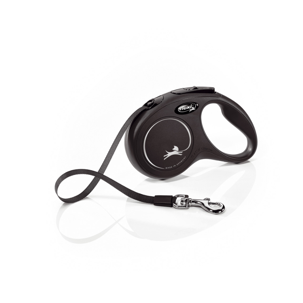 FLEXI Correa Retráctil New Classic con Cinta Negra