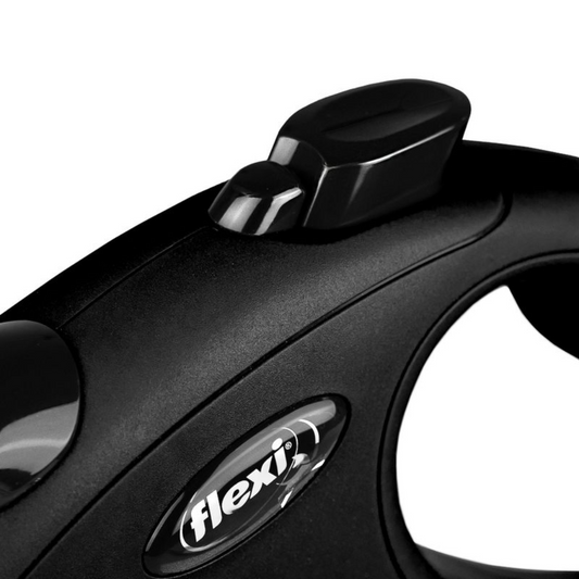 FLEXI Correa Retráctil New Classic con Cinta Negra