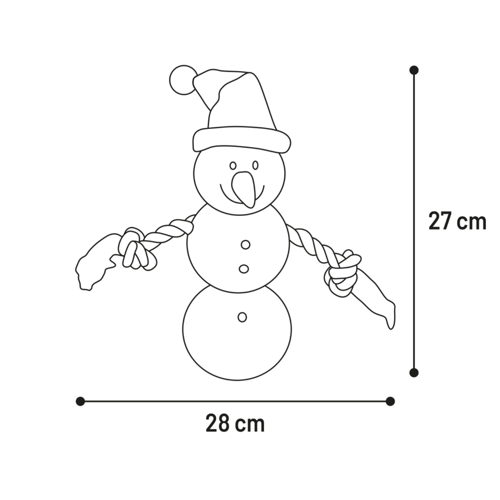 FLAMINGO Muñeco de Nieve con Brazos de Cuerda