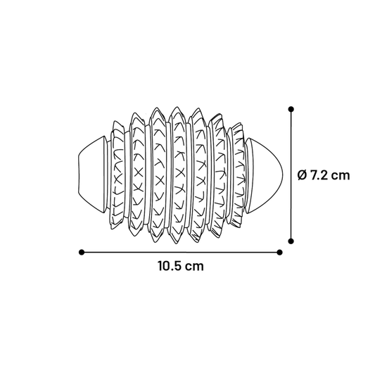 FLAMINGO Rubba Pelota Rugby de Caucho 100% Natural con Picos para perros