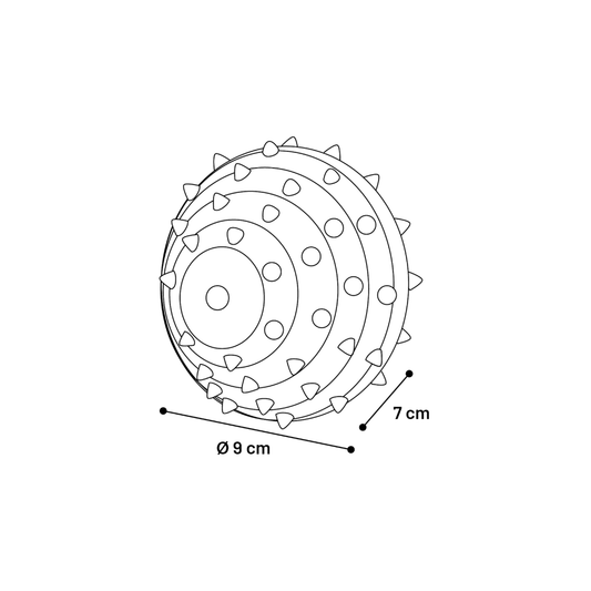 FLAMINGO Rubba Pelota de Caucho 100% Natural con Picos para perros