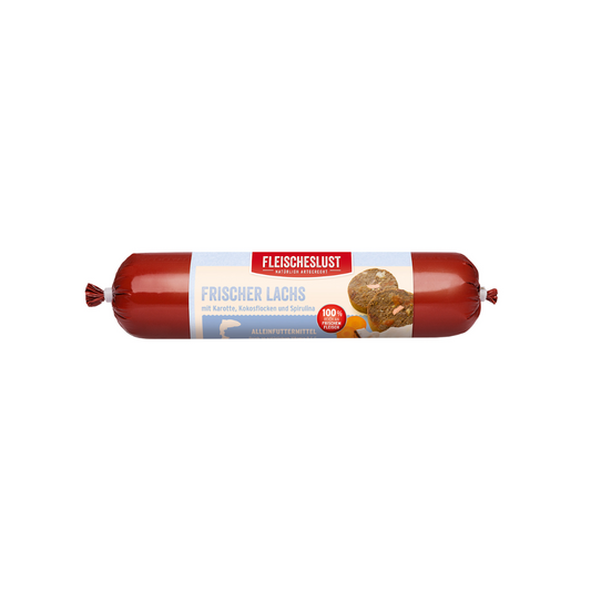 FLEISCHESLUST Salchicha Salmón y Ternera 200 g / 400 g para perros