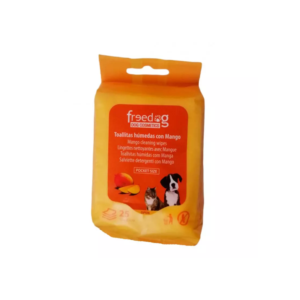FREEDOG Toallitas Pocket Mango 25 uds