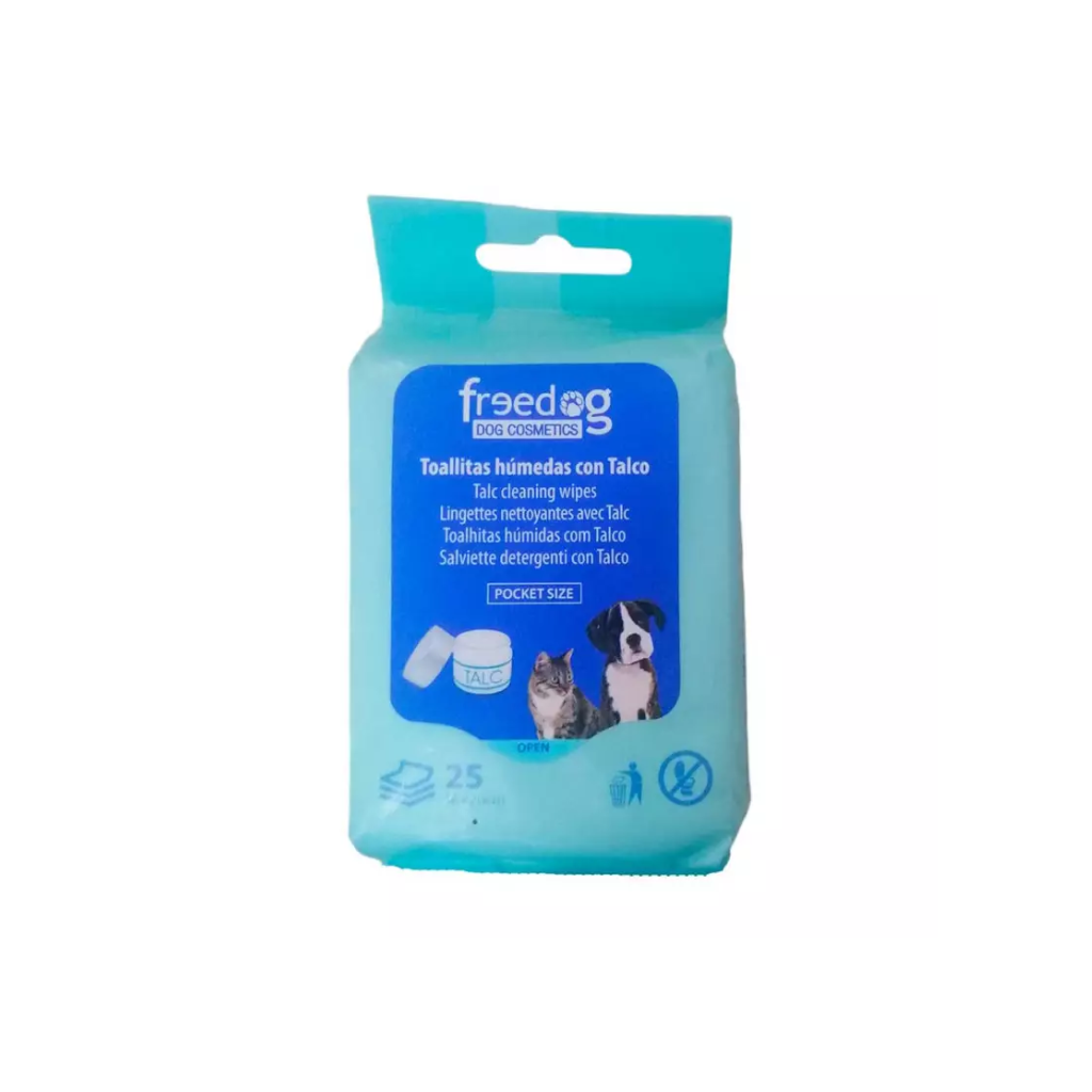 FREEDOG Toallitas Pocket Talco 25 uds