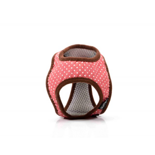 GLORIA Arnés Petral Lunares Rosa para perros