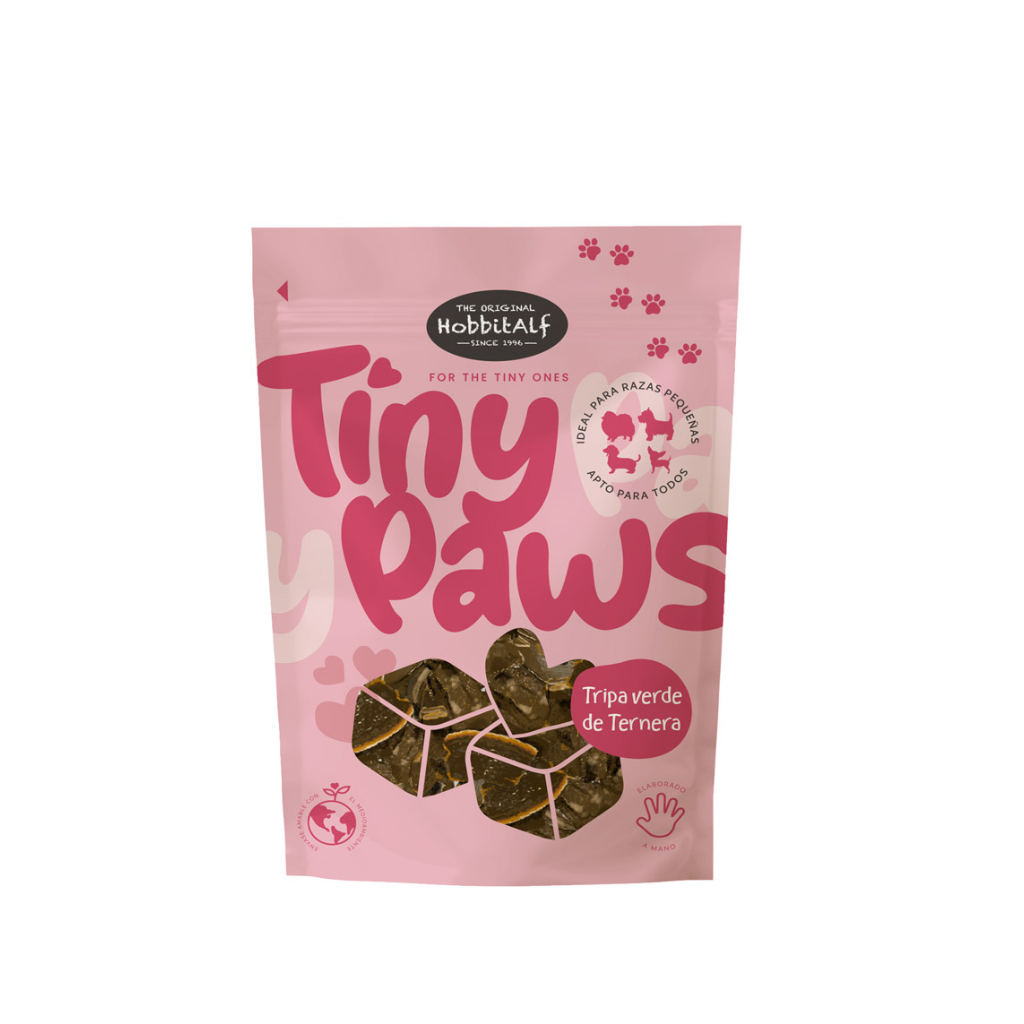 HOBBITALF Tiny Paws Daditos Tripa Verde de Ternera 80 g