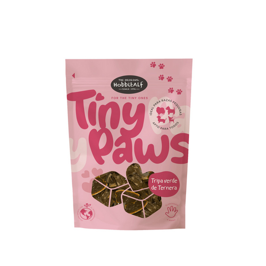 HOBBITALF Tiny Paws Daditos Tripa Verde de Ternera 80 g para perros