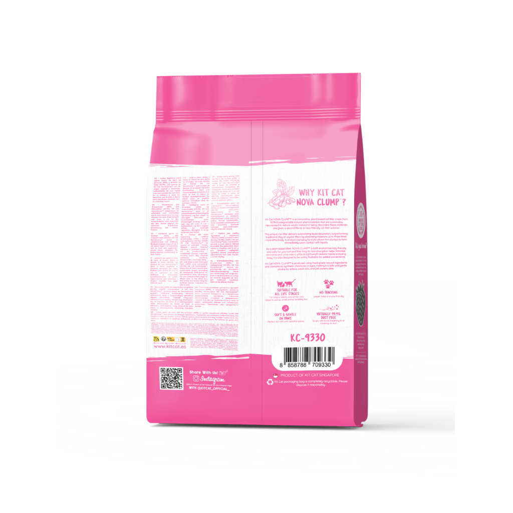 KIT CAT Arena Eco NovaClump Fresa 7 L - 2,5 Kg para gatos