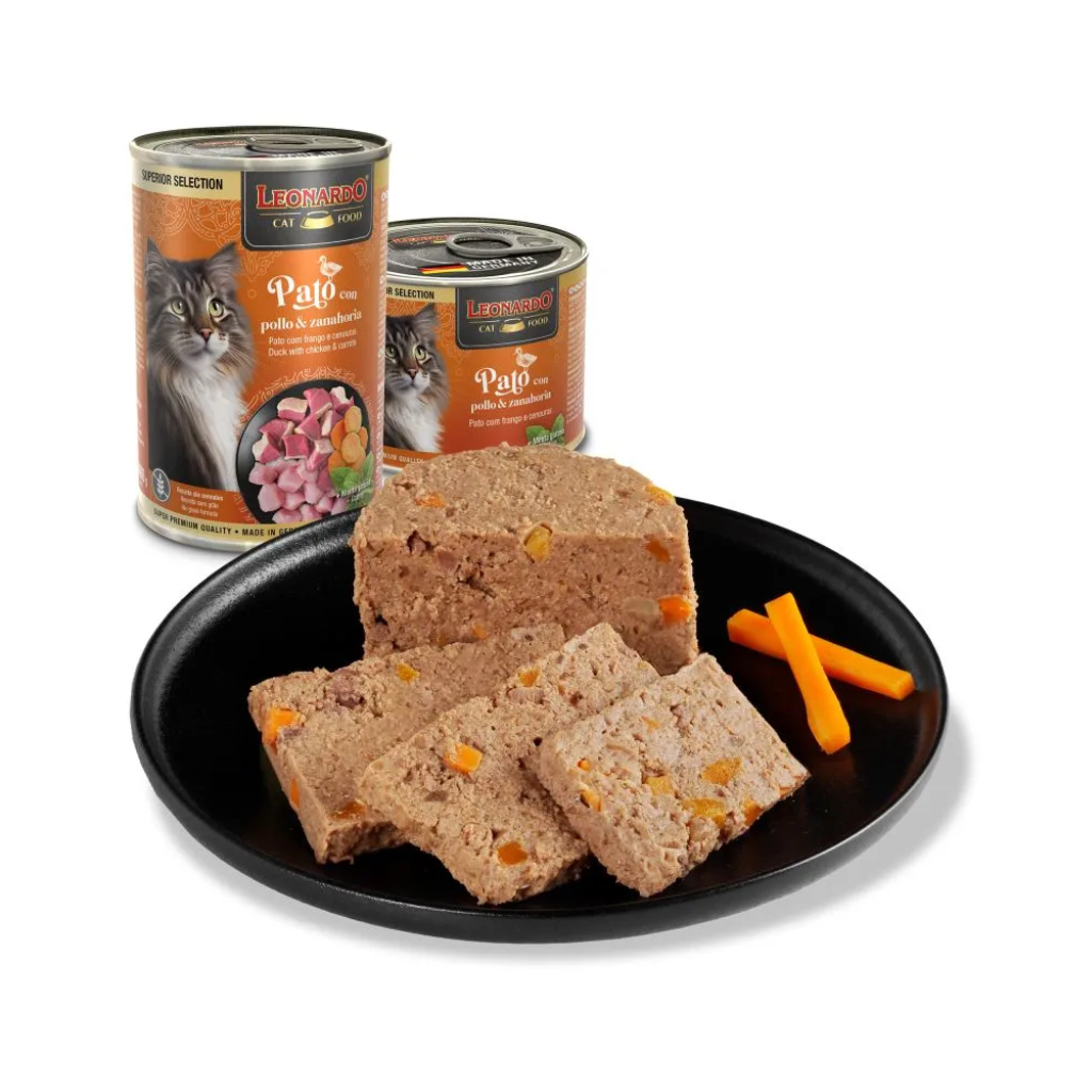LEONARDO Superior Selection Pato con Pollo y Zanahoria 200 g para gatos