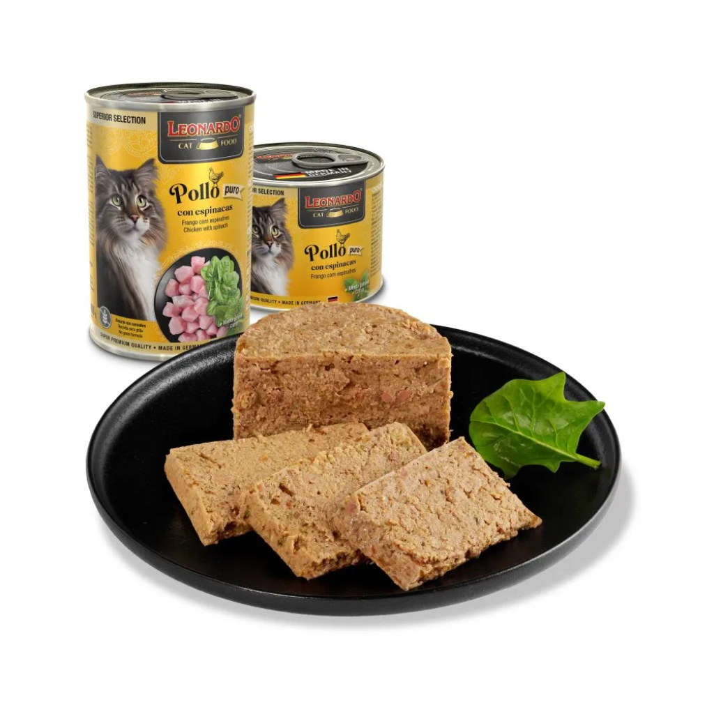 LEONARDO Superior Selection Pollo con Espinacas 200 g para gatos