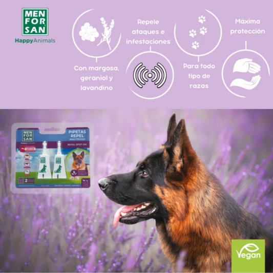 MENFORSAN Pipeta con margosa, geraniol y lavandino para perros