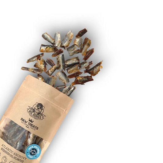 MR. BONES Raw Treats Boquerón 45 g para perros y gatos