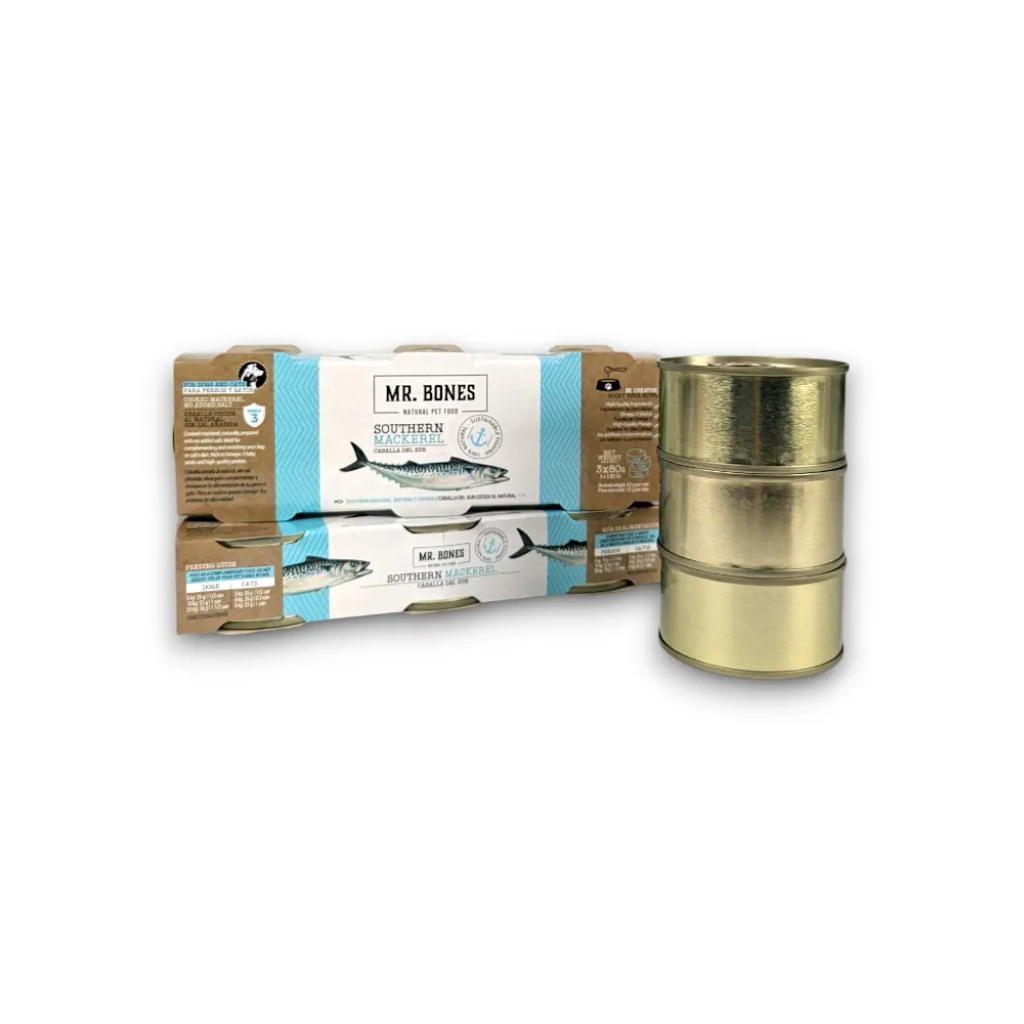 MR. BONES Fresh Topper Caballa Cocida al Natural 3x80 g