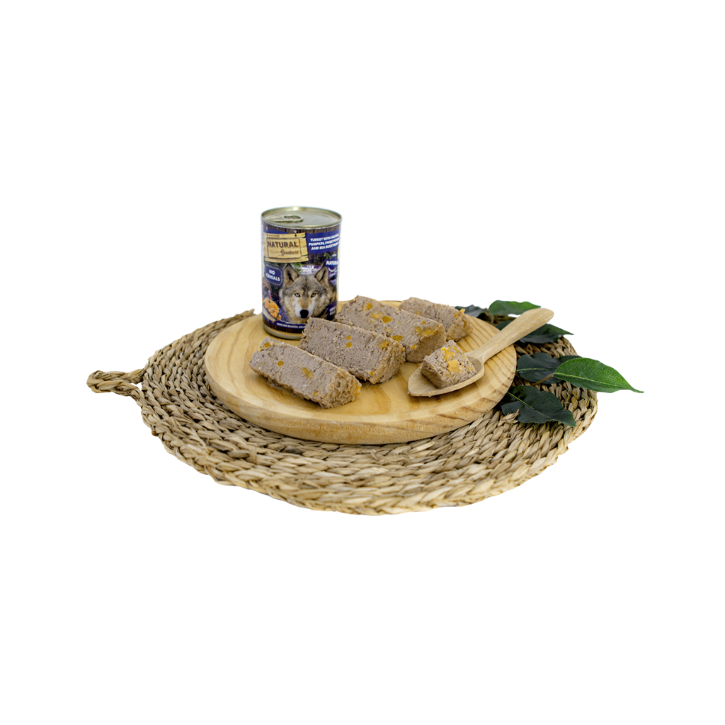 NATURAL GREATNESS Pavo con Salmón, Calabaza, Boniato y Espino Amarillo 400 g