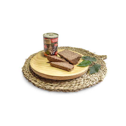 NATURAL GREATNESS Pollo con Zanahorias, Piña, Semillas de Lino y Arándanos Rojos (Cachorro) 400 g para perros