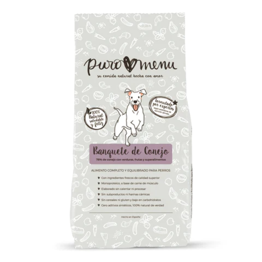 PUROMENU Menú BARF Banquete de Conejo