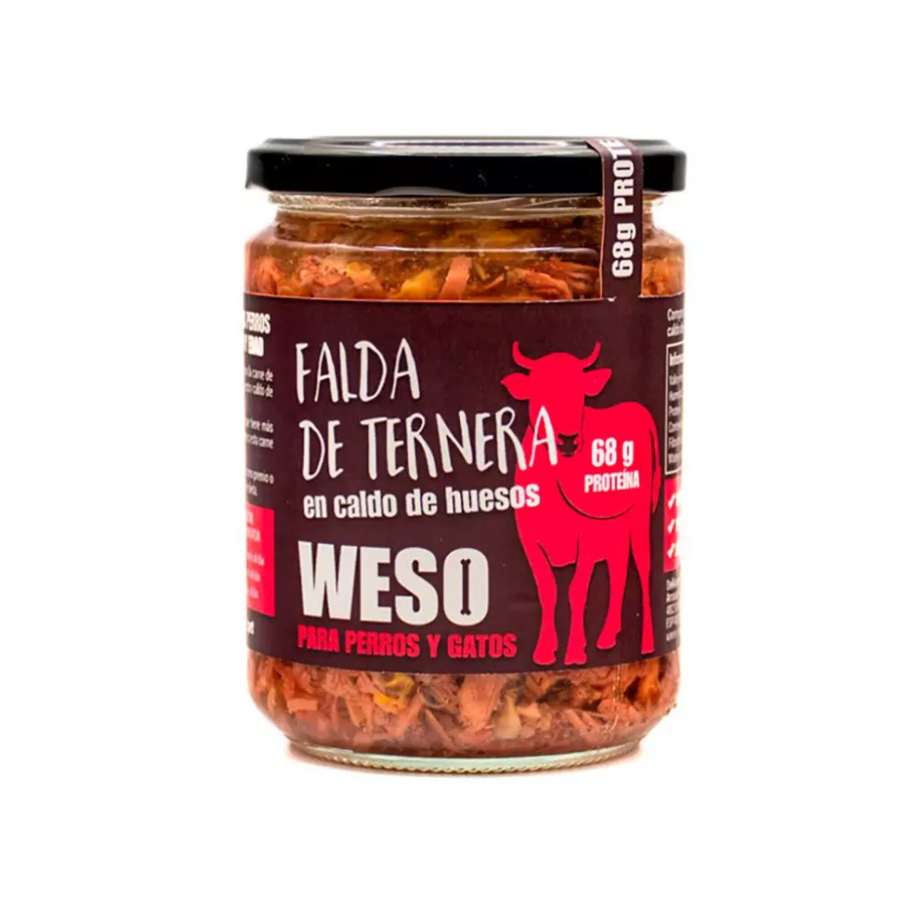 WESO Falda de Ternera en Caldo de Huesos - Bote 400 g