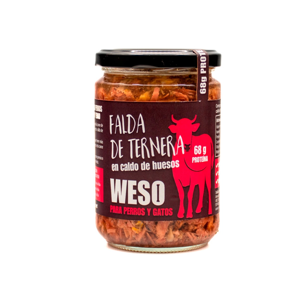 WESO Falda de Ternera en Caldo de Huesos - Bote 400 g
