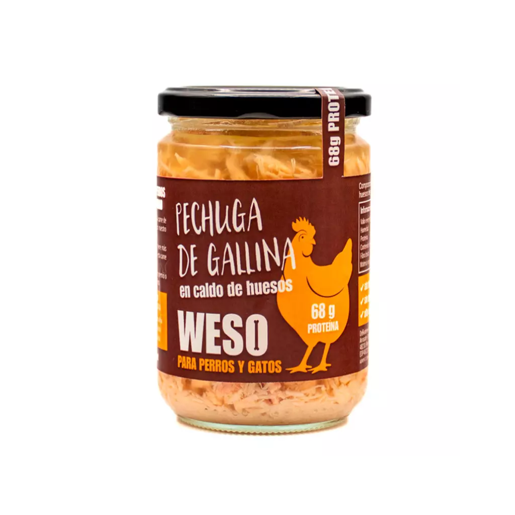 WESO Pechuga de Gallina en Caldo de Huesos - Bote 400 g