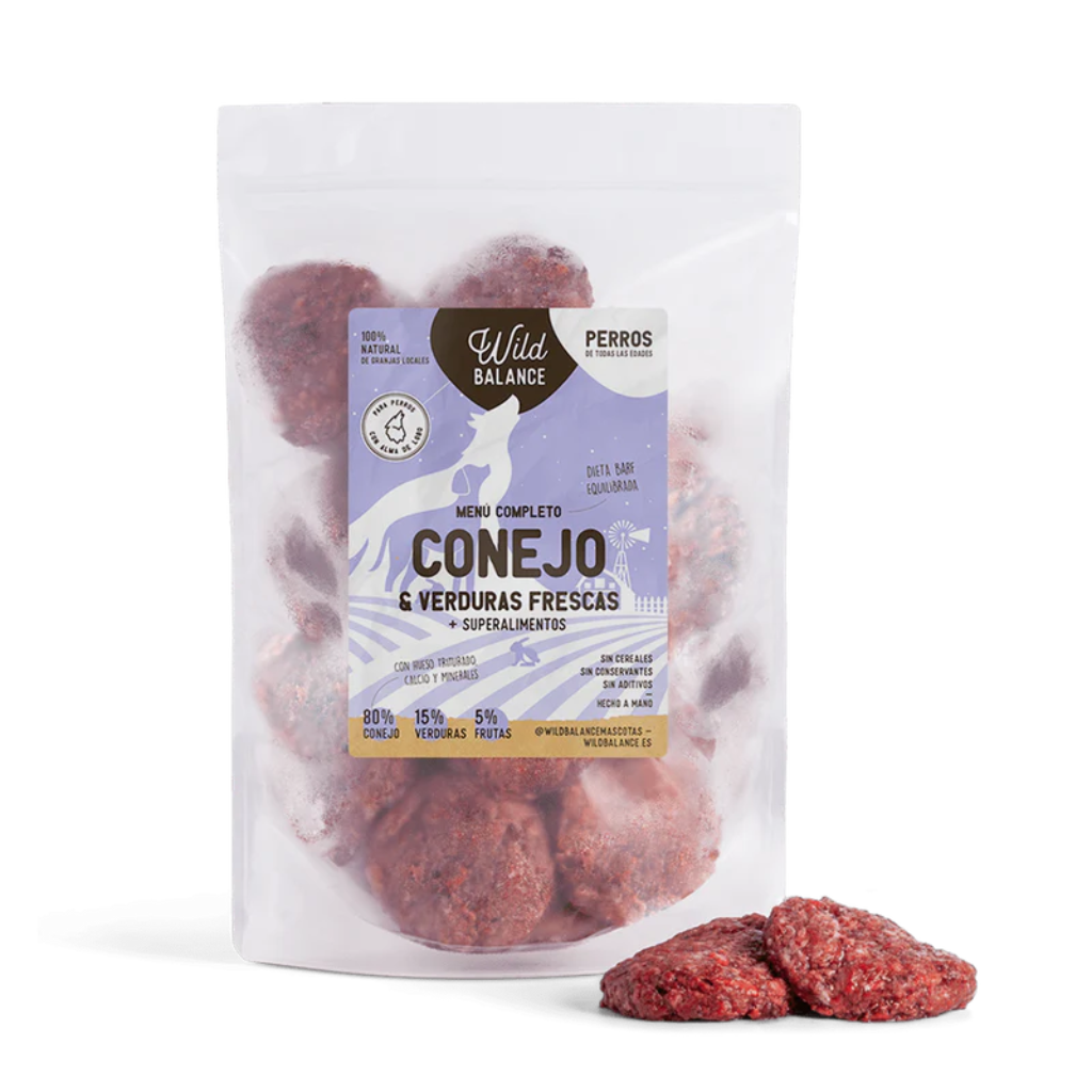 WILD BALANCE Menú BARF Conejo con Verduras Frescas