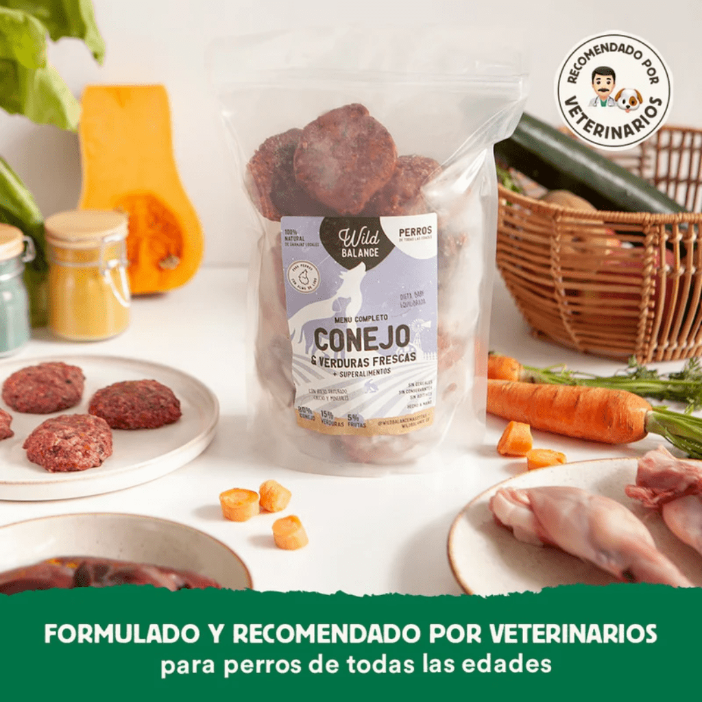 WILD BALANCE Menú BARF Conejo con Verduras Frescas