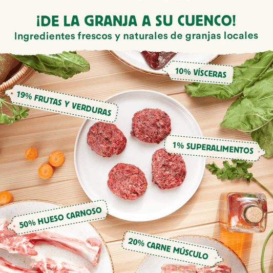 WILD BALANCE Menú BARF Cordero con Verduras Frescas para perros