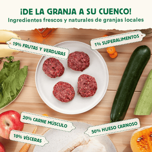 WILD BALANCE Menú BARF Pato con Verduras Frescas para perros