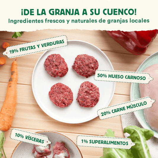 WILD BALANCE Menú BARF Pavo con Verduras Frescas para perros