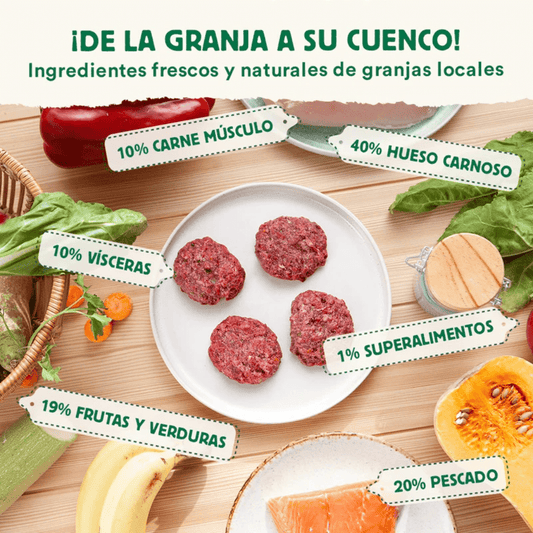 WILD BALANCE Menú BARF Salmón con Verduras Frescas para perros