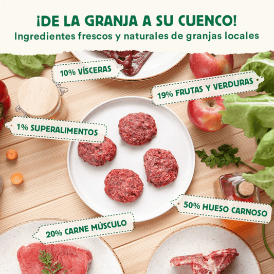 WILD BALANCE Menú BARF Ternera con Verduras Frescas para perros