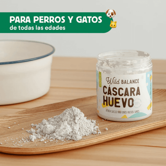 WILD BALANCE Cáscara de Huevo Orgánica 140 g para perros y gatos