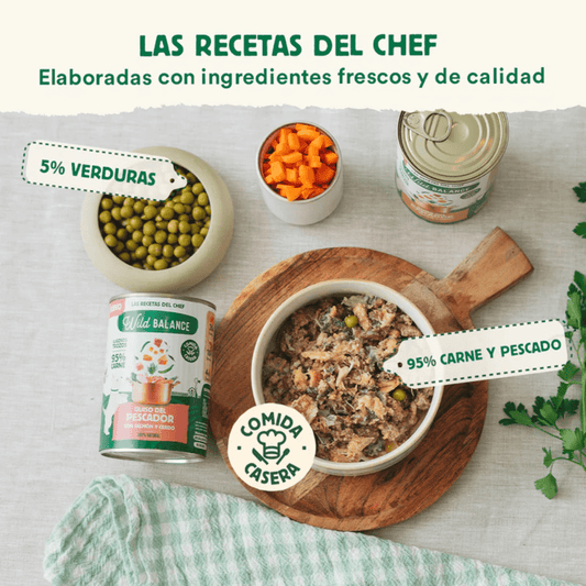 WILD BALANCE Guiso del Pescador con Salmón y Cerdo 400 g para perros