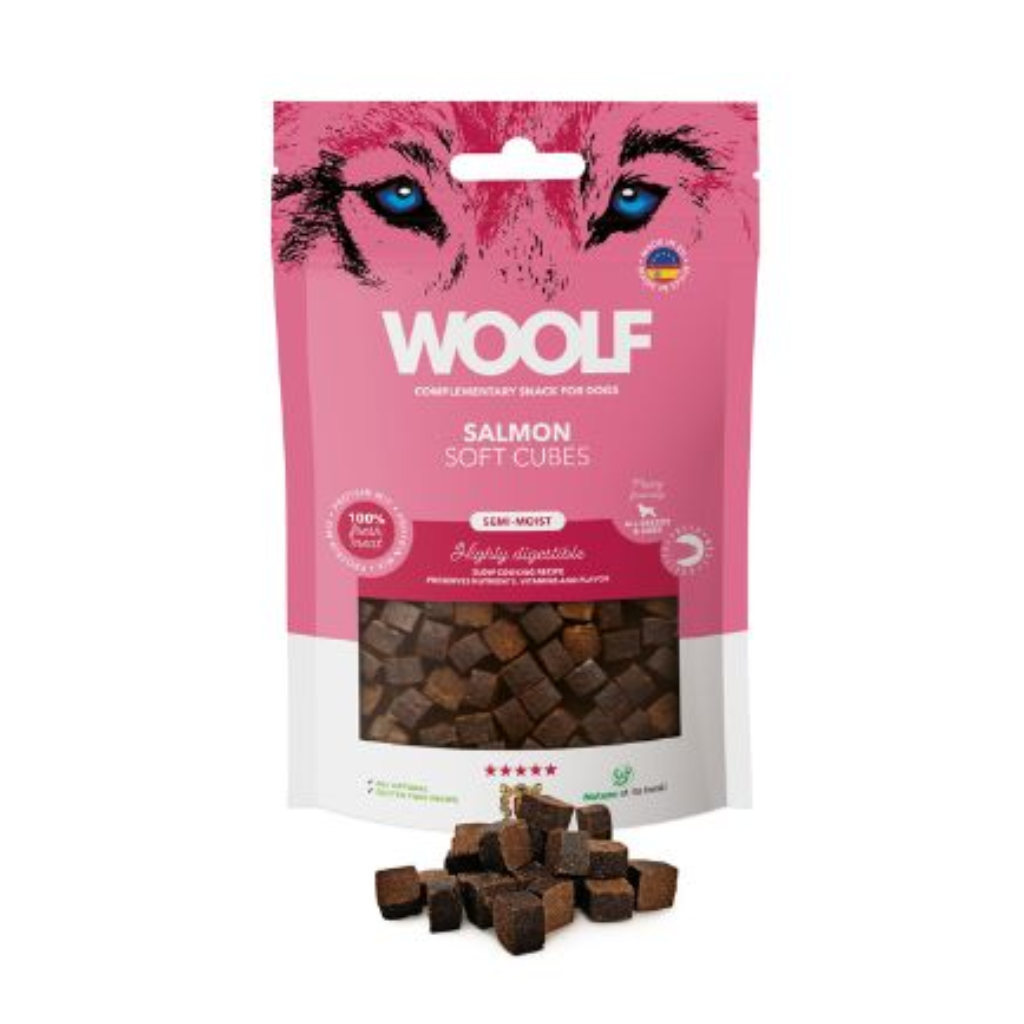 WOOLF Cubos Semihúmedos de Salmón 100 g