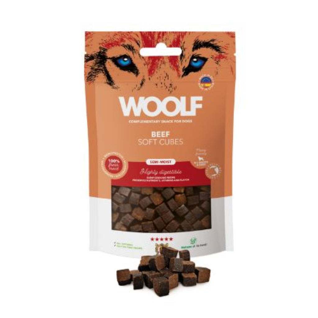 WOOLF Cubos Semihúmedos de Ternera 100 g