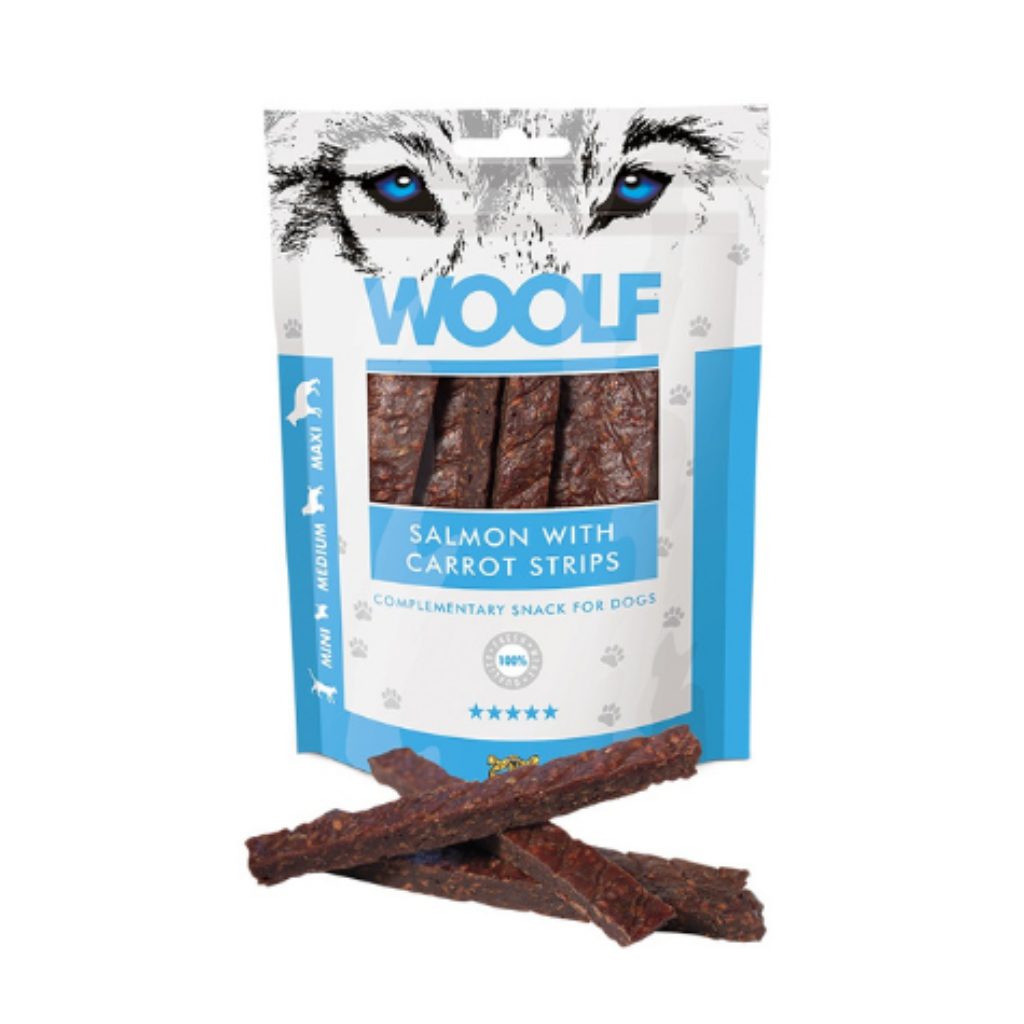 WOOLF Tiras de Salmón y Zanahoria 100 g