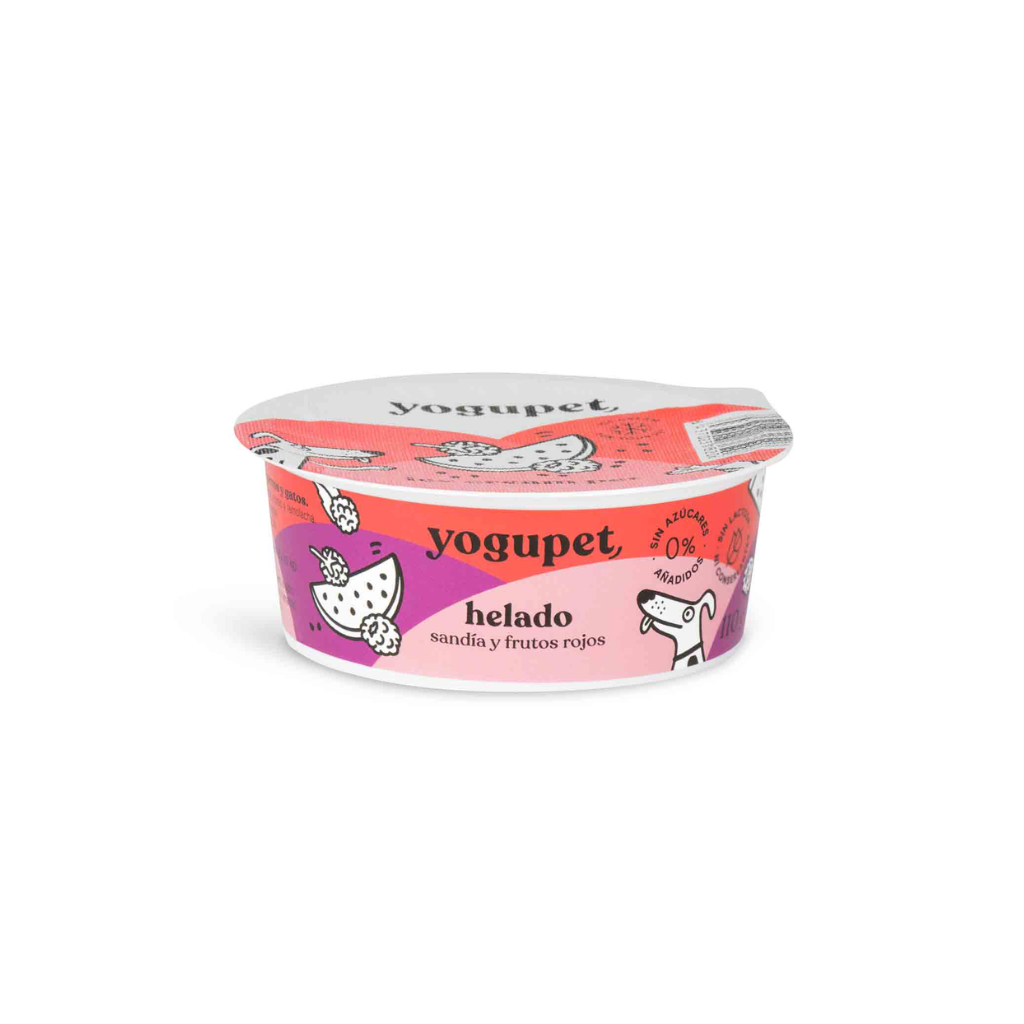 YOGUPET Helado Sandía y Frutos Rojos 110 g